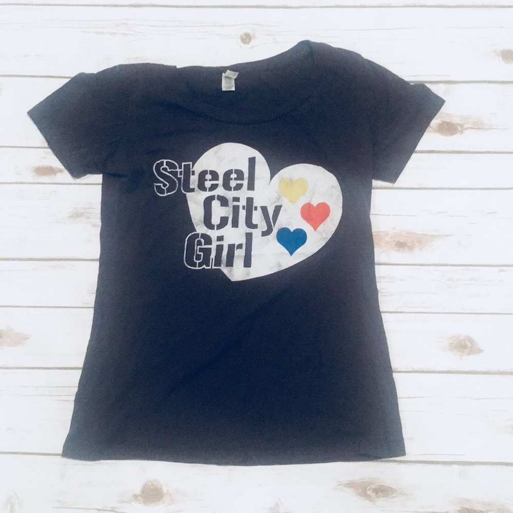 Pittsburgh Steelers Vintage Ladies Tee | L